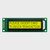 Front view of a 20x2 character LCD with a backlit yellow-green screen showing payment instructions in dark text.