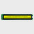 Front view of a 40x2 character LCD module with dark text on a yellow-green background.