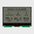 Front view of a 128x64 pixel graphic COG LCD showing thermostat information in black pixels on an unlit FSTN+ gray background.