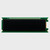 Front view of a 16x2 character OLED display module on a green PCB with an inactive black screen.