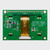 Back view of the green PCB showing the  various components on the OLED module.