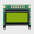 Front view of an unlit 8x2 character LCD with a blank STN+ yellow-green screen.