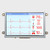 Front view of a bright 800x480 IPS TFT LCD module with mounting holes showing a medical vitals readout.
