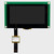 Front view of a 2.7 graphic OLED module with green PCB showing a black screen indicating the display is powered off.