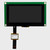 Front view of a 2.7-inch OLED display on a green PCB with an inactive black screen and a 6-pin touchscreen control cable.