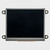Front view of a 3.5-inch TFT LCD with an inactive black screen and mounting holes on each corner.