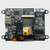 A black HDMI PCB featuring various components mounted to the backside of a 3.5-inch TFT LCD.