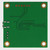 緑色の回路基板の背面図。四隅に取り付け穴がある。