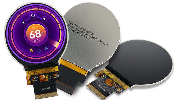 new 2.1-inch round LCD