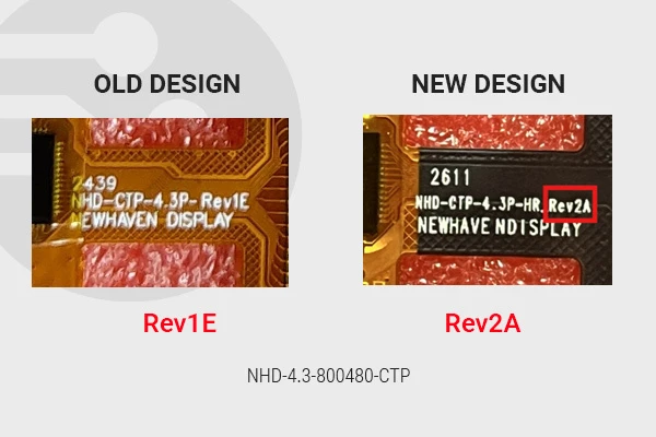Capacitive touchscreen 4.3 TFT ECN