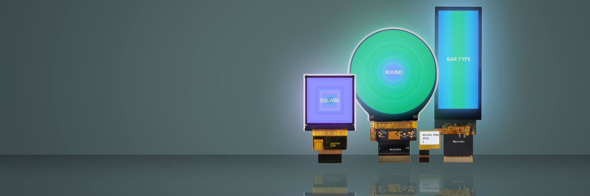 Round, Square, and Bar-Type TFT Displays