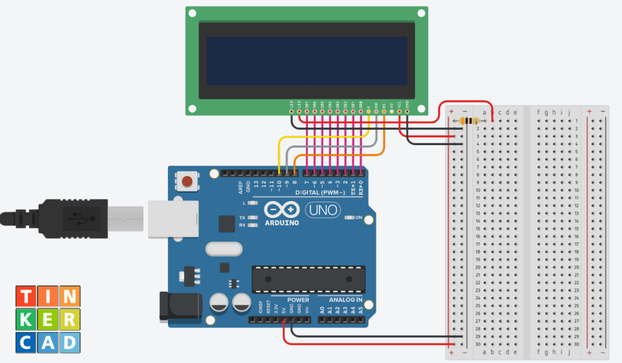 Arduino LCD wiring parallel for custom image