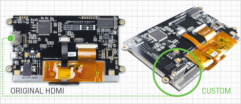 Custom PCB manufactured by Newhaven Display