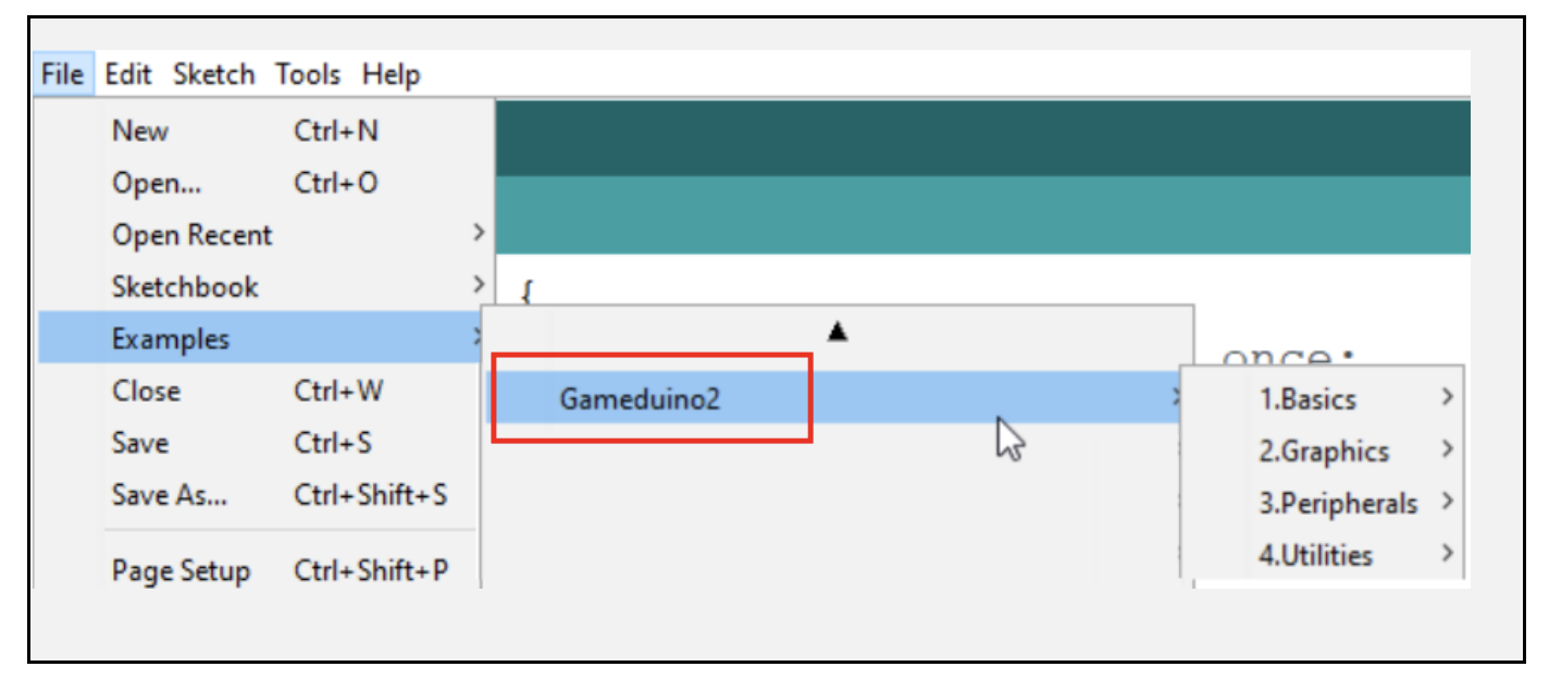 Gameduino library loaded on Arduino IDE