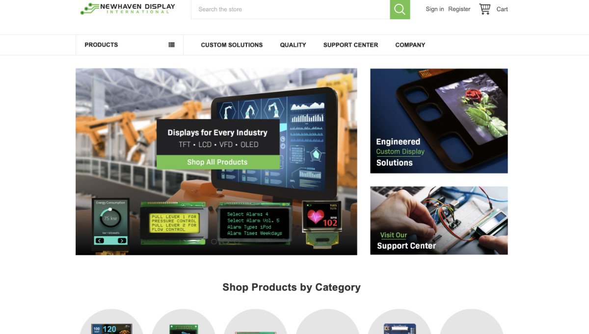 Newhaven Display website company announcement