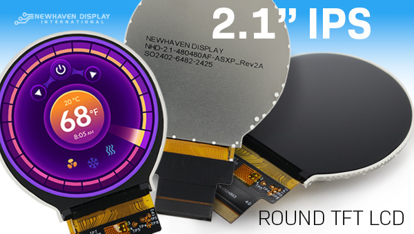 2.1-inch round IPS LCD display