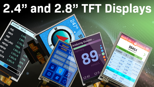 2.4 and 2.8-inch TFT LCD modules