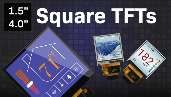 square TFT displays
