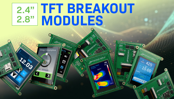 2.4 and 2.8 TFT breakout board modules