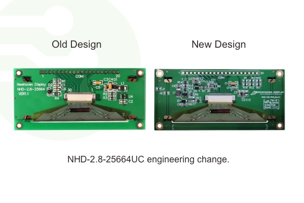 NHD-2.8-25664UC Notification de changement de produit OLED