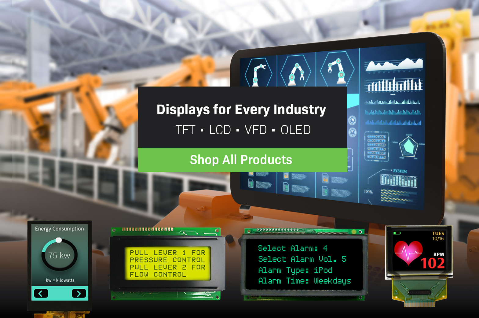 tft lcd display factories in stock