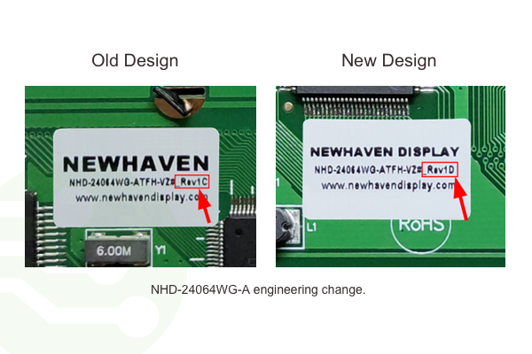 NHD-24064WG-A notificação de alteração de produto