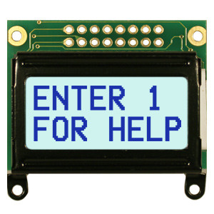 8x2 Character LCD | Monochrome Display with White Side