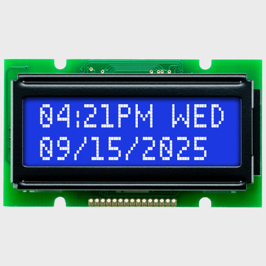 12x2 Character LCD | White Text on Blue BAckground Display | STN