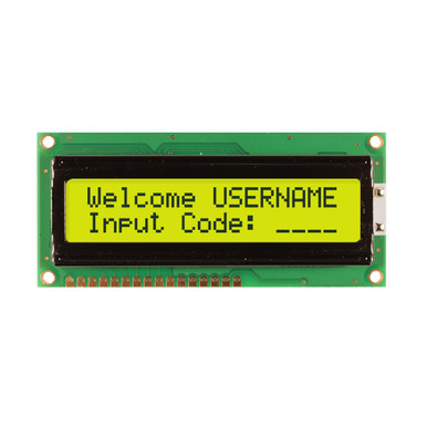 16x2 Character LCD | STN+ Yellow/Green Display with Yellow