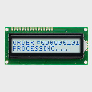 16x2 Character LCD | STN+ Gray Display with White Side Backlight