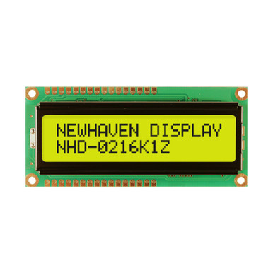 2X16 Character LCD | STN+ Gray Display K1Z with Yellow/Green Backlight