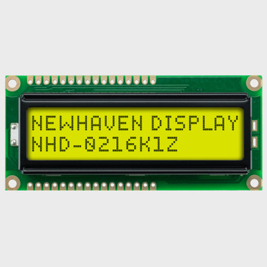 16x2 Character LCD | STN+ Gray Display K1Z with Yellow/Green Backlight
