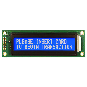 20x2 Character LCD | STN- Blue Serial Display with White Backlight