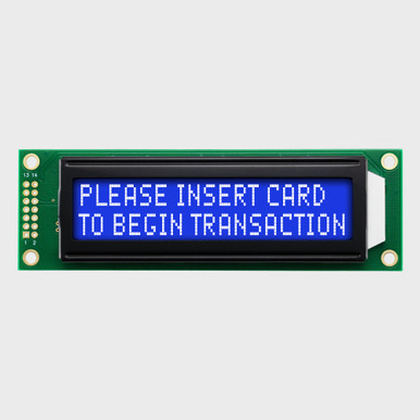 20x2 Character LCD | STN- Blue Serial Display with White Backlight