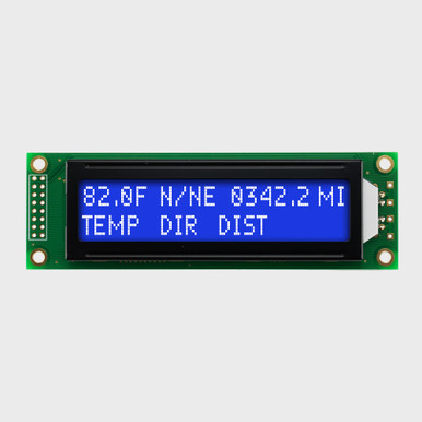20x2 Character LCD | STN- Blue Model DZ with Side White Backlight