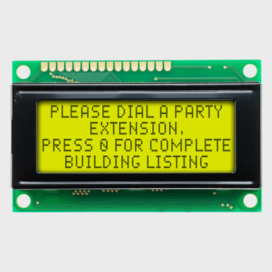 20x4 Character LCD | STN+ Gray with Yellow/Green Edge Backlight 3V