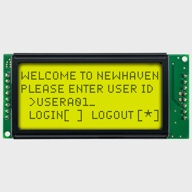 20x4 Character LCD | STN+ Gray with Yellow-Green Backlight 3V