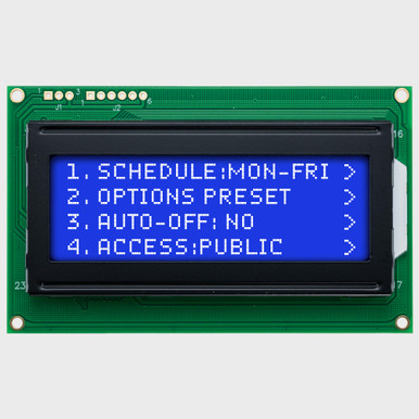 20x4 Character LCD | STN- Blue Serial Display with White Backlight