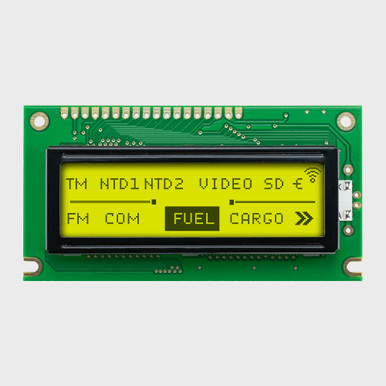 122x32 Graphic LCD Module | STN+ Yellow-Green Display with Yellow