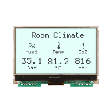 128X64 Graphic COG LCD | FSTN+ Display with White Side Backlight and  Built-in Heater