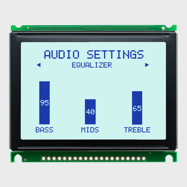 トモ 128x64 Graphic LCD Module | STN+ Gray with Side White Backlight
