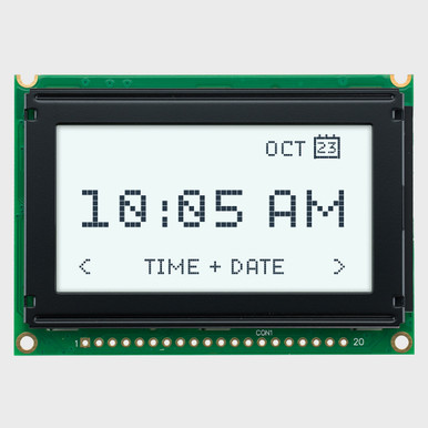 128x64 グラフィック LCD モジュール | FSTN+ サイドホワイトバック