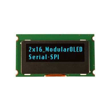 Blue 16x2 Character Modular OLED | SPI Interface + RJ45 connector port