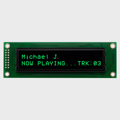 Green 20x2 Character OLED Display Module