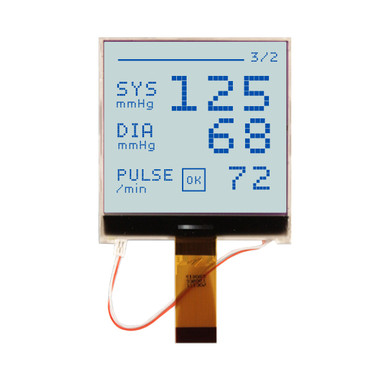 128x128 Graphic COG LCD | STN+ Gray with Side White Backlight