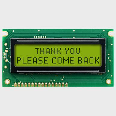 16x2 Character LCD | STN+ Yellow/Green Display BZ with No Backlight