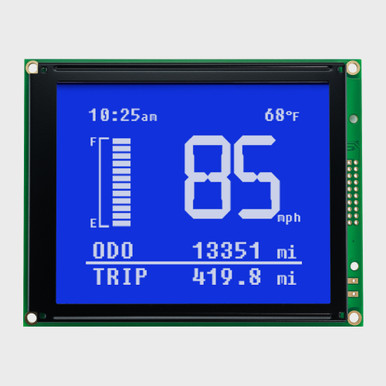 160x128 Graphic LCD Module | STN- Blue with White Backlight