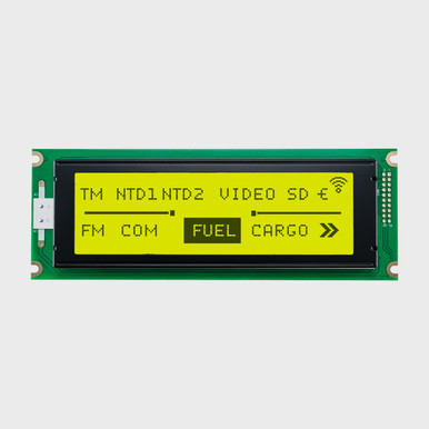 240x64 Graphic LCD Module | STN+ Yellow-Green Display with Yellow