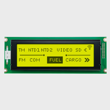240x64 Graphic LCD Module | STN+ Yellow-Green Display with Yellow