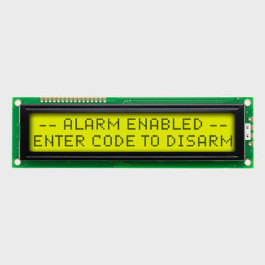 20x2 Character LCD | STN+ Yellow/Green with Yellow/Green Backlight